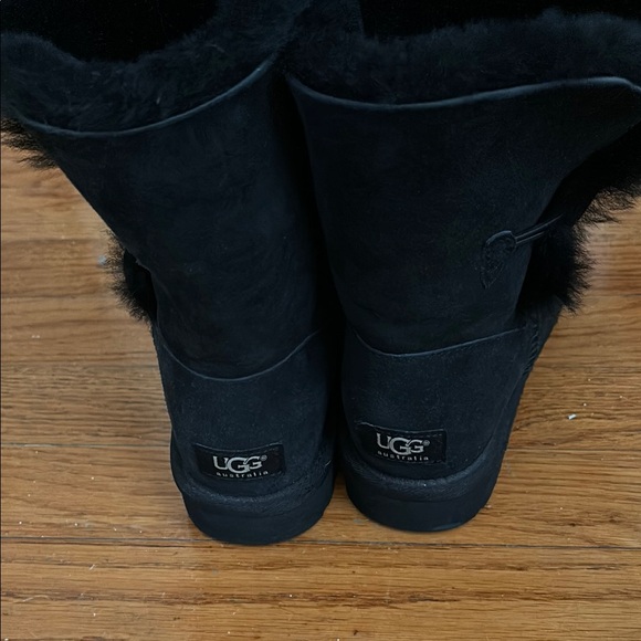 Black Ugg Button Boots - Picture 3 of 5